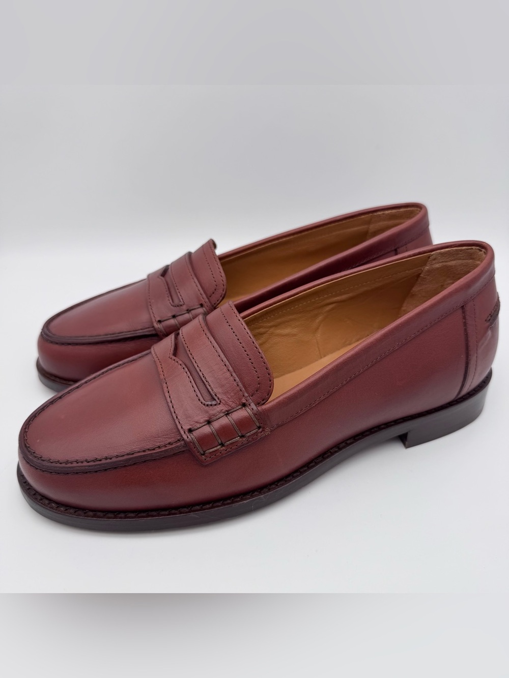 Sézane Les Souliers Brown Leather Penny Loafers Women EU 36 US 6 Shoes